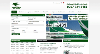 Iraqi Airways Website